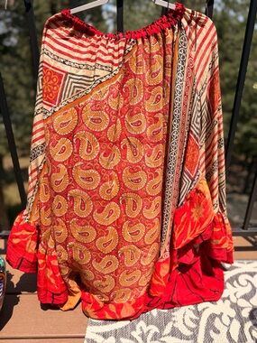 Kantha Bae Wild Rose skirt NWT